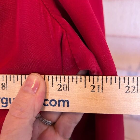 Talbots Satin Wool Fully lined 3 Button Red Blazer Sz 12 - Picture 10 of 10